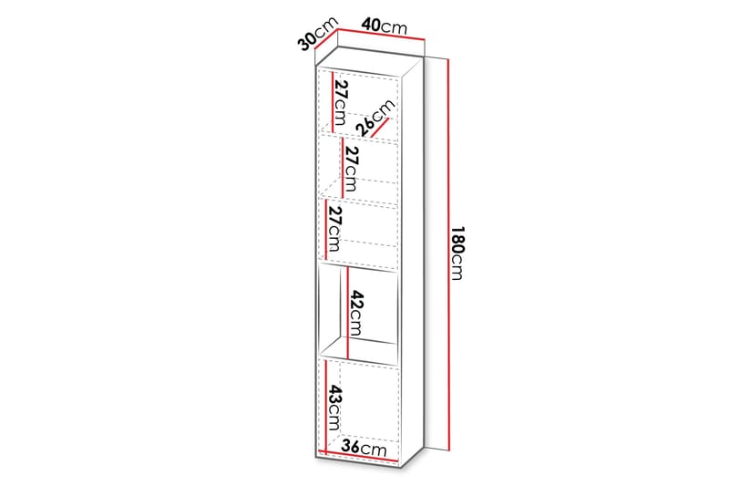 Kangana Highboard - Svart/Brun - Oppbevaring - Skap - Oppbevaringsskap