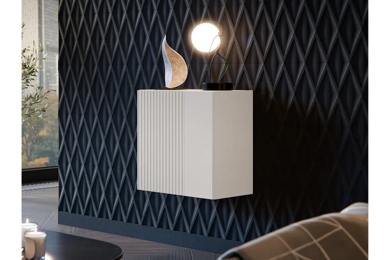 Kangana Vitrineskap 50x50 cm - Beige - Oppbevaring - Skap - Vitrineskap