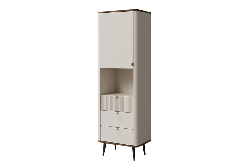 Kjøkken Highboard - Beige/Brun - Oppbevaring - Skap - Oppbevaringsskap