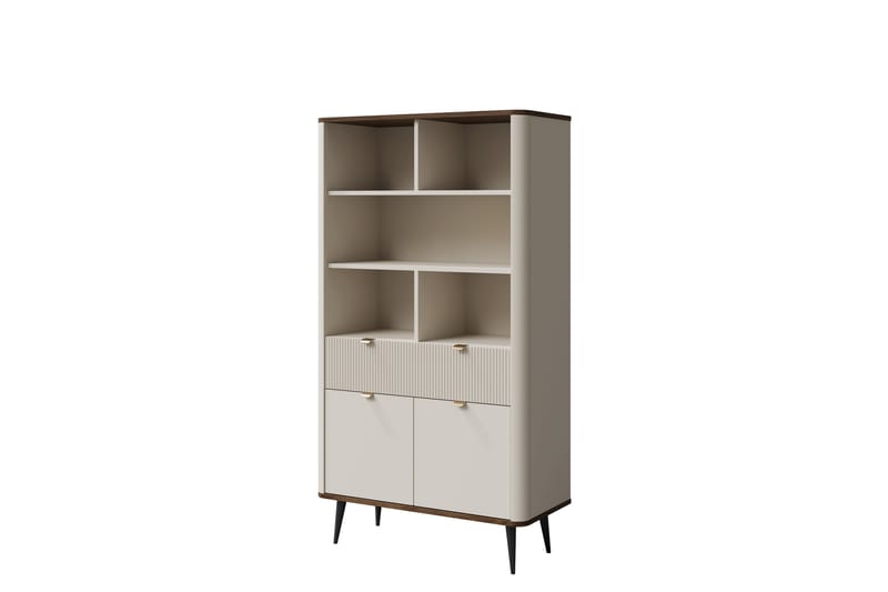 Kjøkken Highboard - Beige/Brun - Oppbevaring - Skap - Oppbevaringsskap
