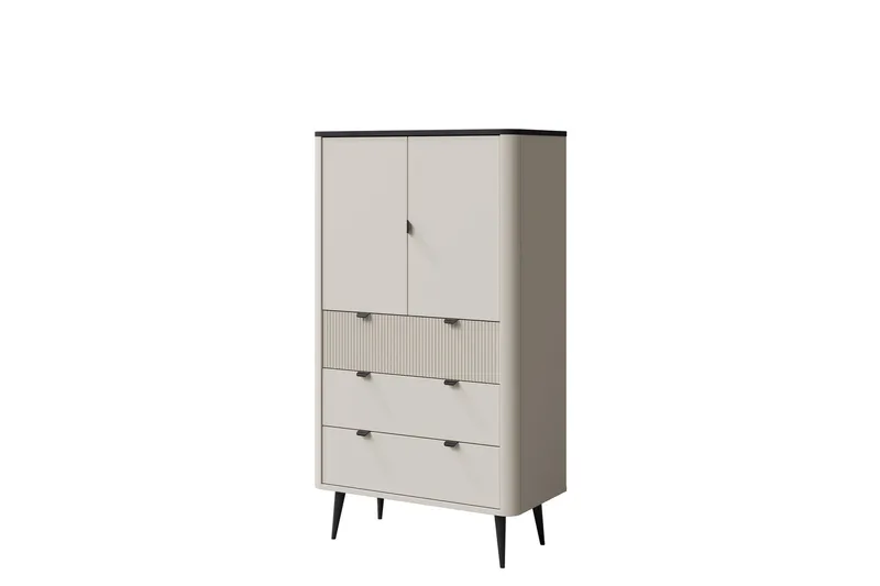 Kjøkken Highboard - Beige/Grå - Oppbevaring - Skap - Oppbevaringsskap
