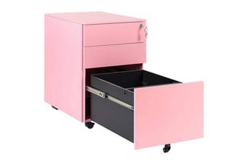 Kontorsskap Cami Rosa - Rosa - Oppbevaring - Oppbevaringsmøbler - Kommode - Skuffeseksjon