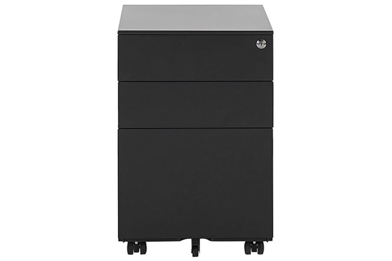 Kontorsskap Cami Svart - Svart - Oppbevaring - Oppbevaringsmøbler - Kommode - Skuffeseksjon