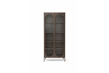 Lima vitrineskap 180 cm - Brun - Oppbevaring - Skap - Vitrineskap