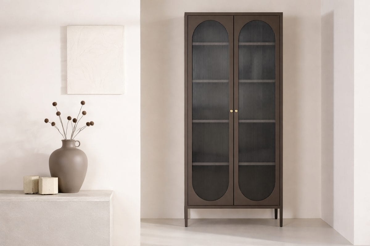 Lima vitrineskap 180 cm - Brun