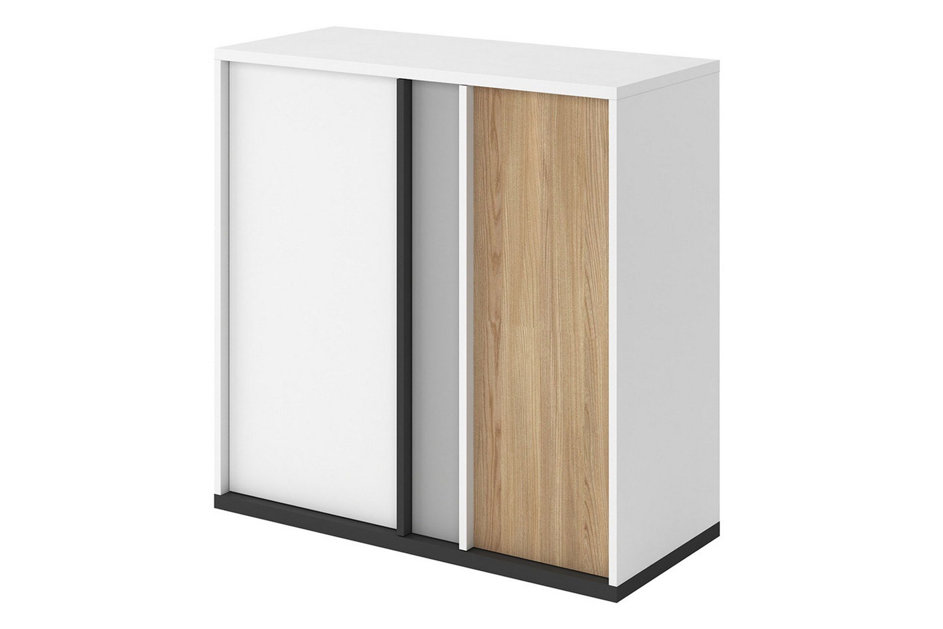 Metropolitan Highboard - Brun/Hvit/Lysegrå/Sort