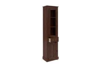 Mille Vitrineskap 47x182 cm - Brun - Oppbevaring - Skap - Vitrineskap