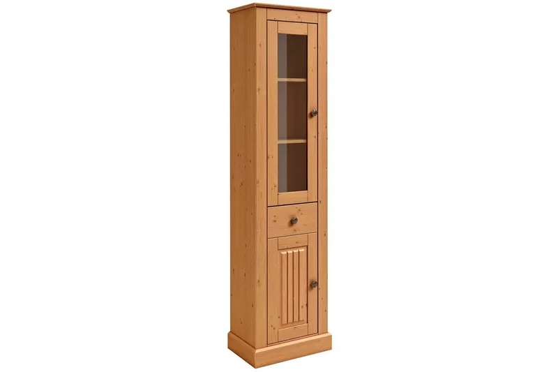 Mille Vitrineskap 47x182 cm - Brun - Oppbevaring - Skap - Vitrineskap