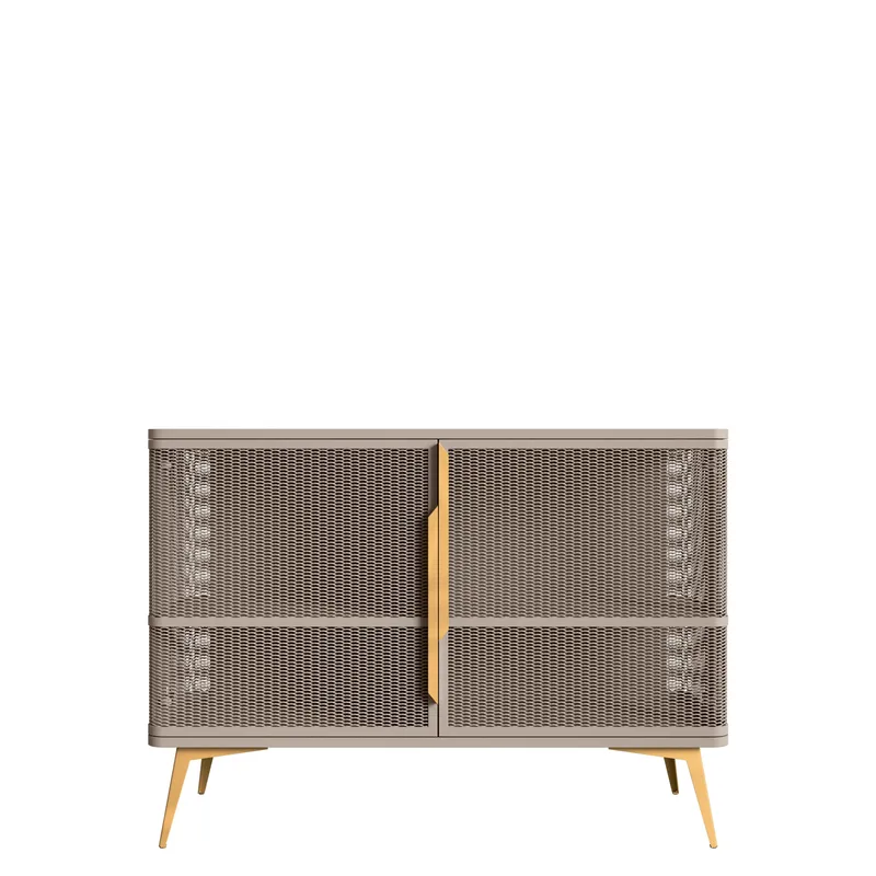 Mireva skjenk 120 cm - beige, gull - Oppbevaring - Skap - Barskap