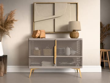 Mireva skjenk 120 cm - beige/gull - Oppbevaring - Skap - Barskap