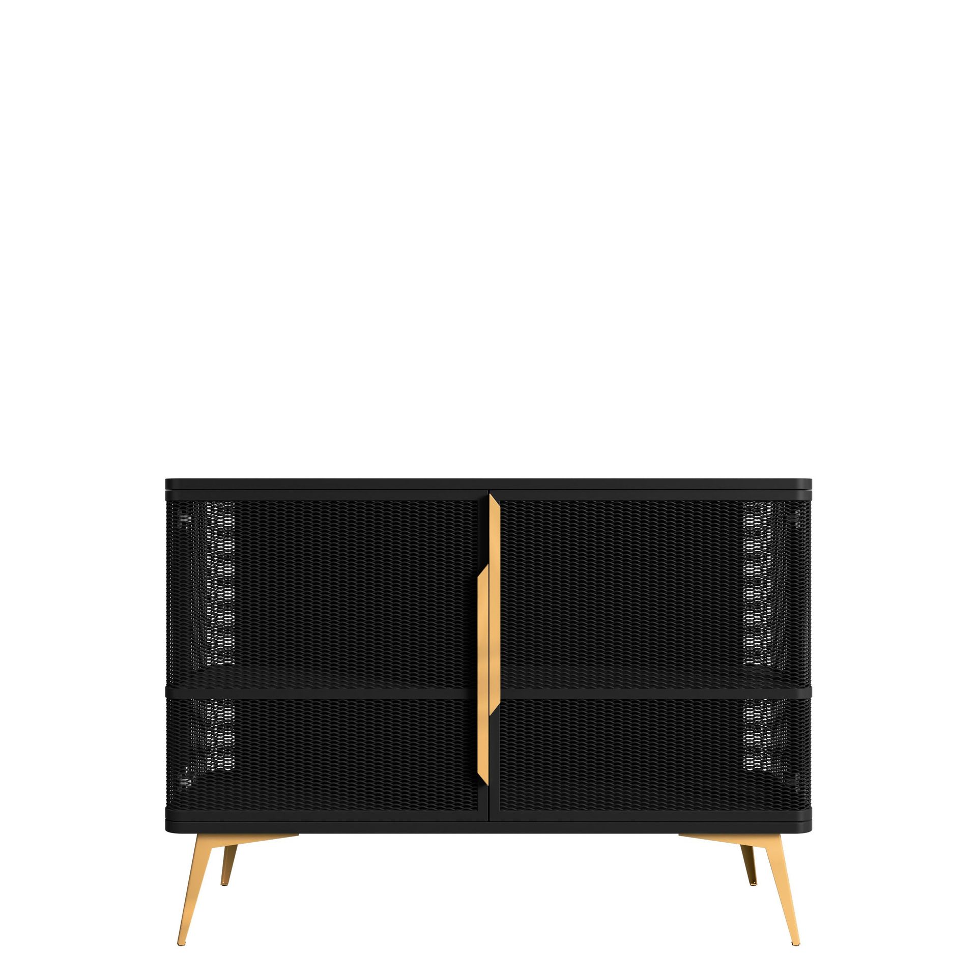 Mireva skjenk 120 cm - svart/gull