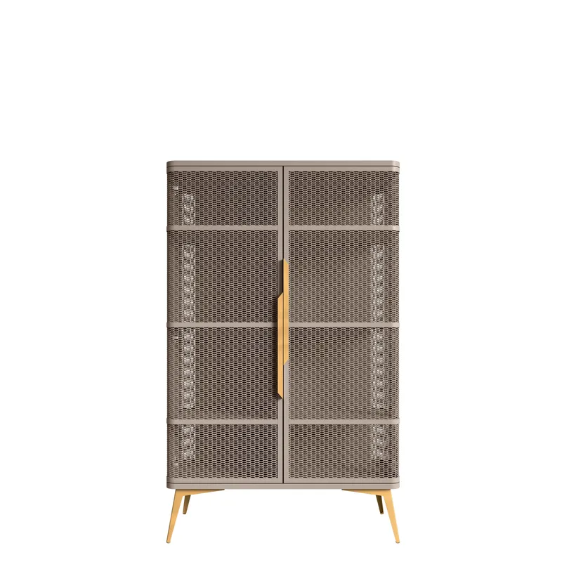 Mireva Vitrineskap 90x145 cm, beige, gull