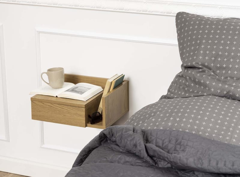 Nattbord HOME4YOU Ashlan 40x32xh16,5 cm Natur - Natur (vill eik-look) - Oppbevaring - Skap - Oppbevaringsskap