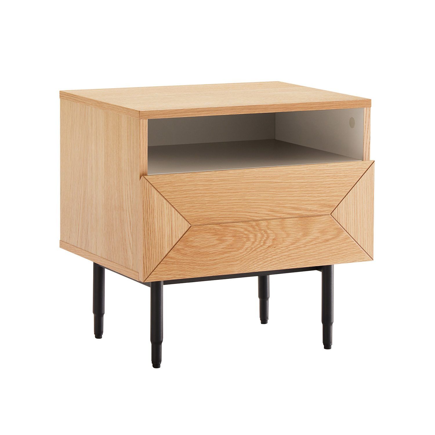 Nattbord HOME4YOU Nate 50x40x50 cm eik - beige