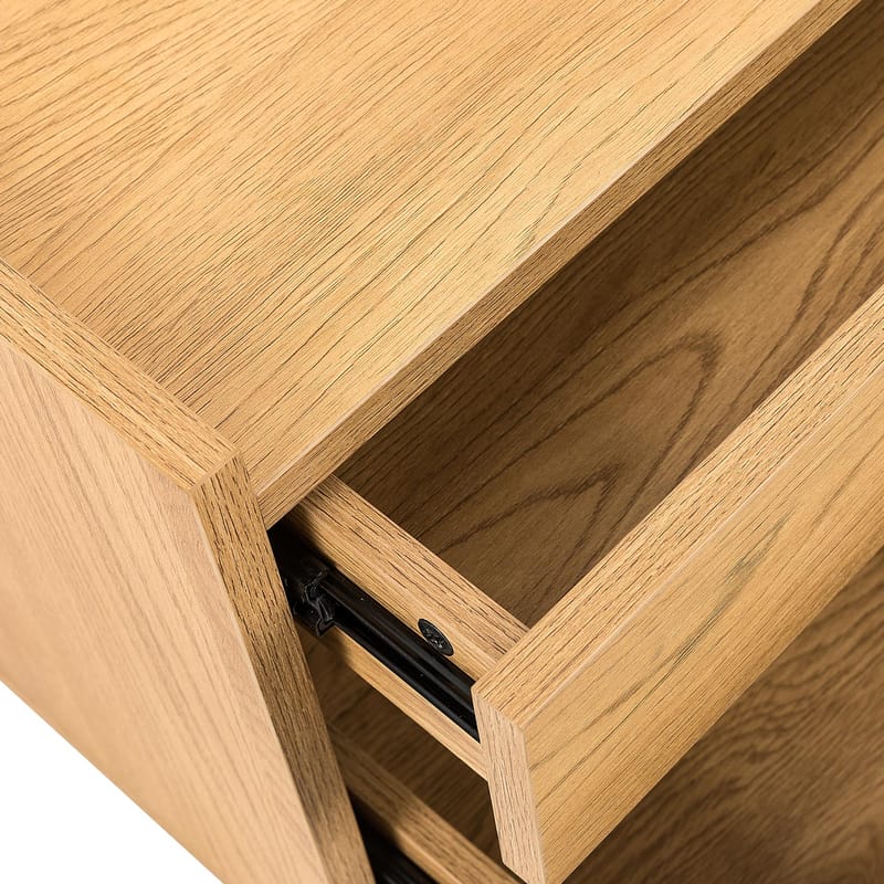 Nattbord HOME4YOU Sacha 50x40x40 cm melamin med eikebark - brun - Oppbevaring - Skap - Oppbevaringsskap