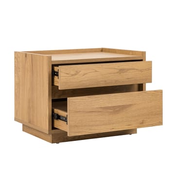Nattbord HOME4YOU Sacha 50x40x40 cm melamin med eikebark - brun - Oppbevaring - Skap - Oppbevaringsskap