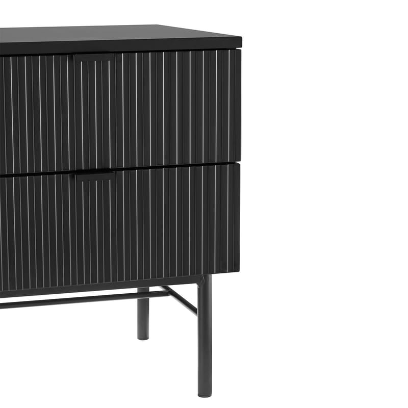 Nattbord HOME4YOU Sequence med 2 skuffer 45x40x55 cm svart - Svart - Oppbevaring - Skap - Oppbevaringsskap