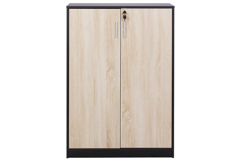 Oppbevaringsenhet Zehna Lyst tre, svart, 80x40x117 cm - Lyst tre, svart, 80x40x117 cm - Oppbevaring - Skap - Oppbevaringsskap