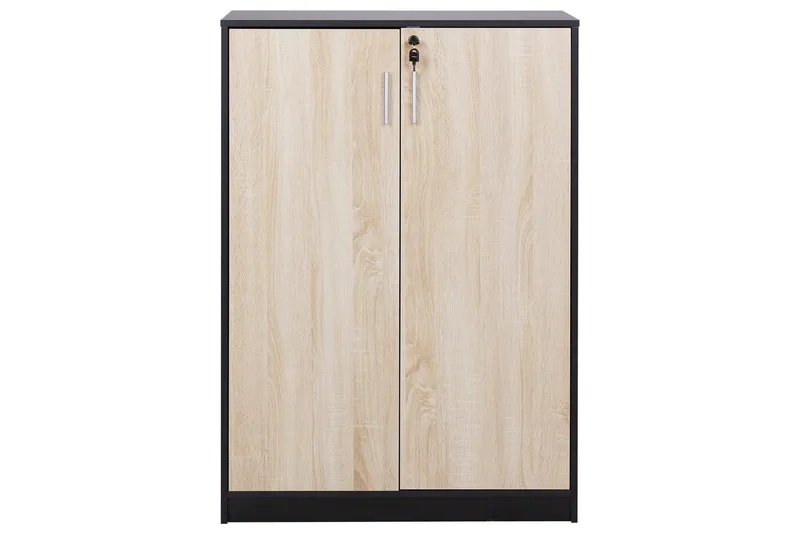 Oppbevaringsenhet Zehna Lyst tre, svart, 80x40x117 cm - Lyst tre, svart, 80x40x117 cm - Oppbevaring - Skap - Oppbevaringsskap