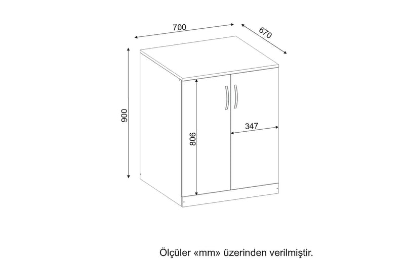Baksi Baderomskap 70 cm - Hvit - Oppbevaring - Skap - Oppbevaringsskap