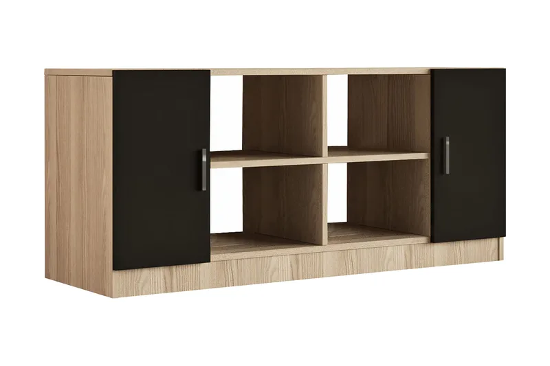 Barrock Highboard 46x140 cm - Natur/Svart - Oppbevaring - Skap - Oppbevaringsskap