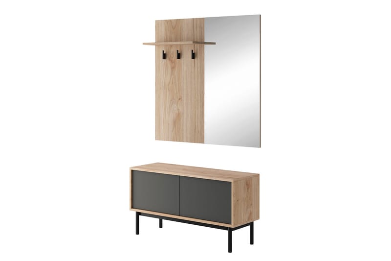 Basic Garderobe 39x104 cm - Grafitt - Oppbevaring - Skap - Oppbevaringsskap