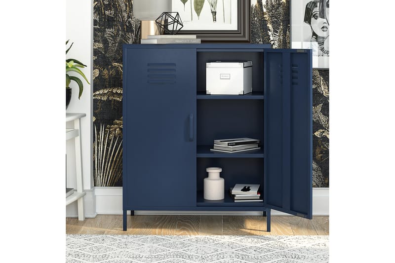 Bradford Highboard Mørkeblå - Dorel Home - Oppbevaring - Skap - Oppbevaringsskap