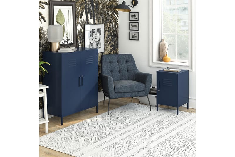 Bradford Highboard Mørkeblå - Dorel Home - Oppbevaring - Skap - Oppbevaringsskap