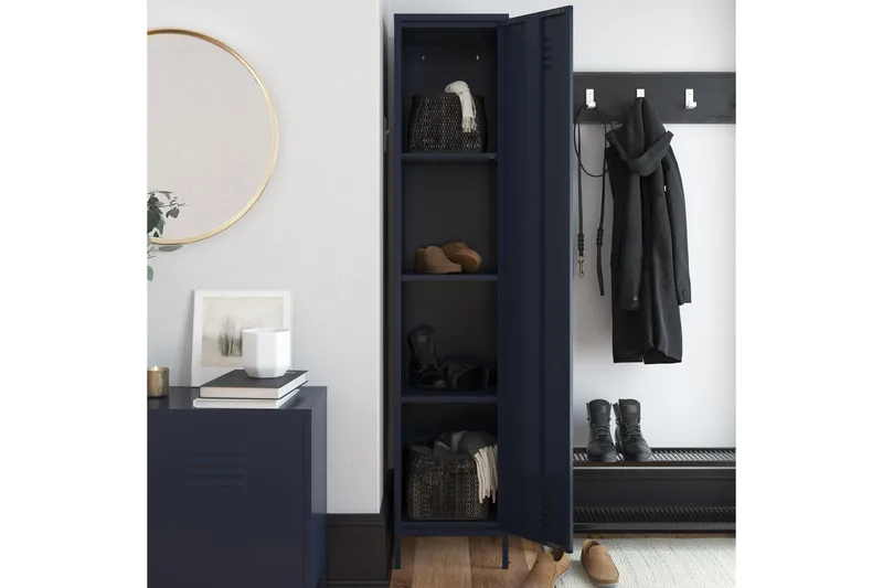 Bradford Highboard Mørkeblå - Dorel Home - Oppbevaring - Skap - Oppbevaringsskap