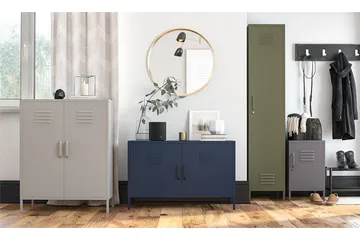 Bradford Highboard Mørkeblå - Dorel Home - Oppbevaring - Skap - Oppbevaringsskap
