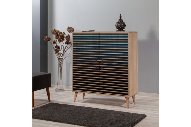 Brokind Oppbevaringsskap 111 cm - Brun/Blå - Oppbevaring - Skap - Oppbevaringsskap