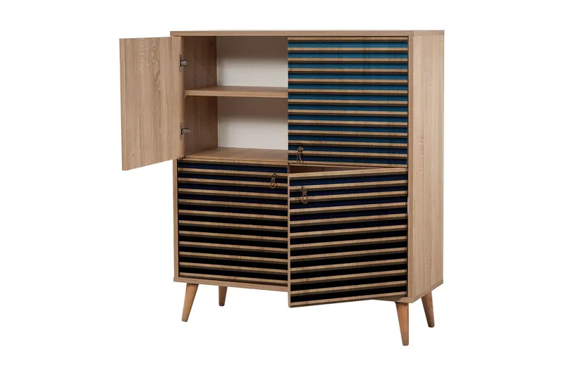 Brokind Oppbevaringsskap 111 cm - Brun/Blå - Oppbevaring - Skap - Oppbevaringsskap