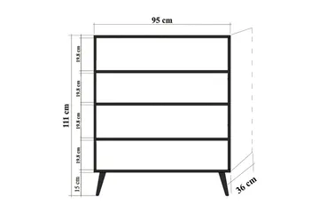 Brokind Oppbevaringsskap 111 cm - Brun/Flerfarget - Oppbevaring - Skap - Oppbevaringsskap
