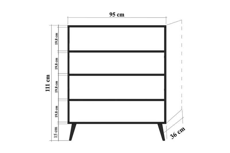 Brokind Oppbevaringsskap 111 cm - Brun/Flerfarget - Oppbevaring - Skap - Oppbevaringsskap