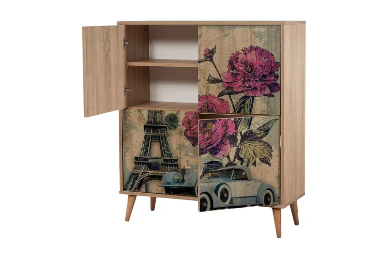 Brokind Oppbevaringsskap 111 cm - Brun/Flerfarget - Oppbevaring - Skap - Oppbevaringsskap