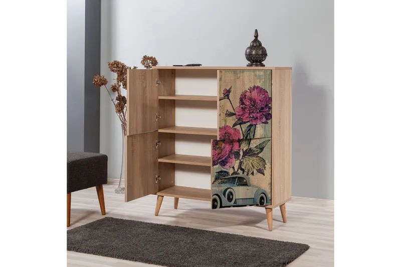 Brokind Oppbevaringsskap 111 cm - Brun/Flerfarget - Oppbevaring - Skap - Oppbevaringsskap