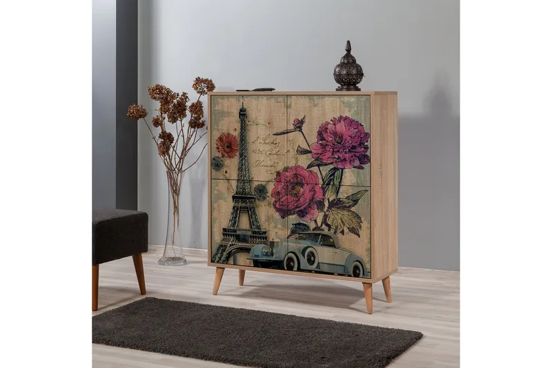 Brokind Oppbevaringsskap 111 cm - Brun/Flerfarget - Oppbevaring - Skap - Oppbevaringsskap