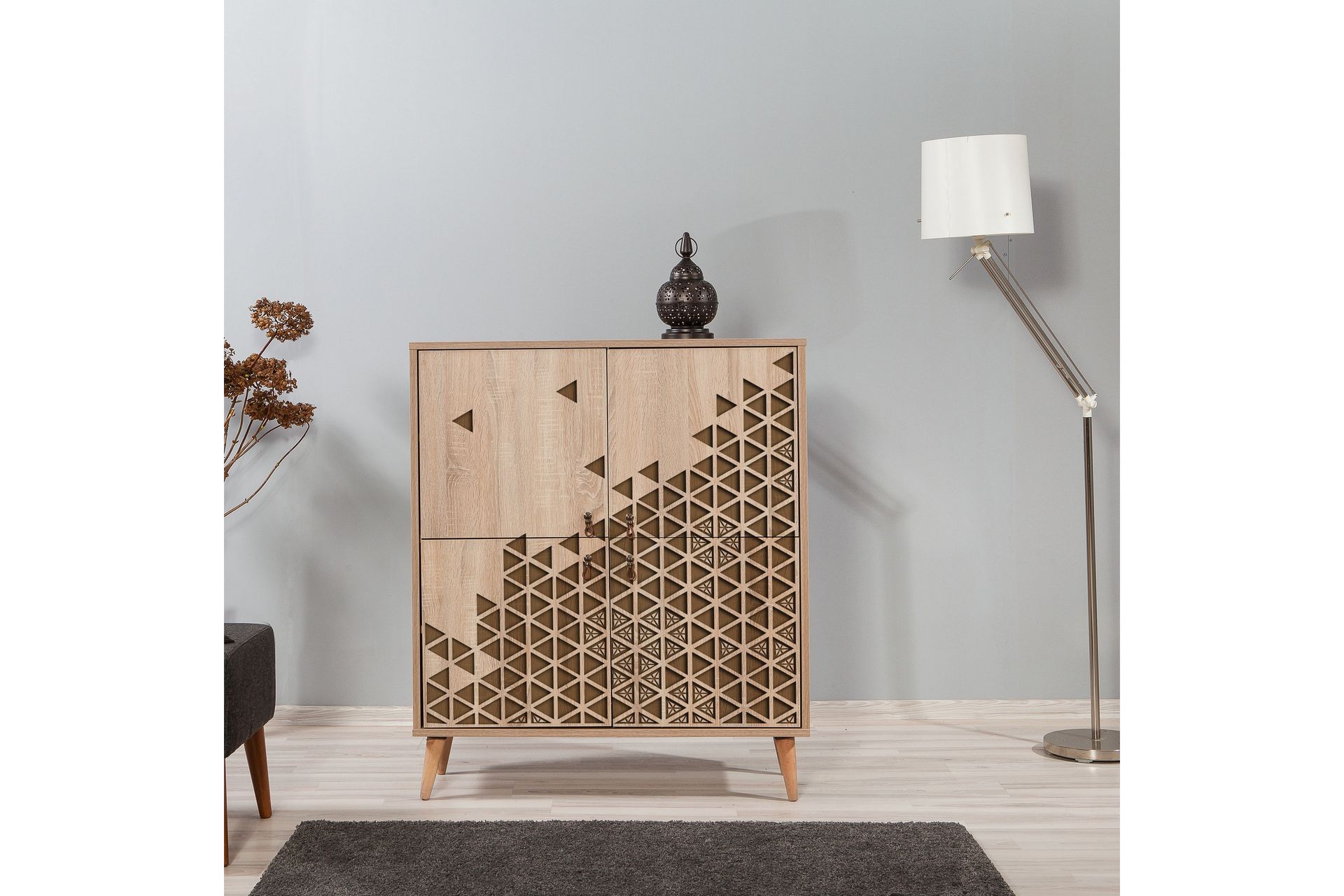 Brokind Oppbevaringsskap 111 cm - Brun/Lysebrun - Oppbevaring - Skap - Oppbevaringsskap
