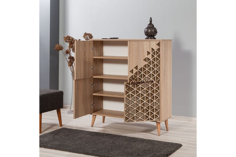 Brokind Oppbevaringsskap 111 cm - Brun/Lysebrun - Oppbevaring - Skap - Oppbevaringsskap