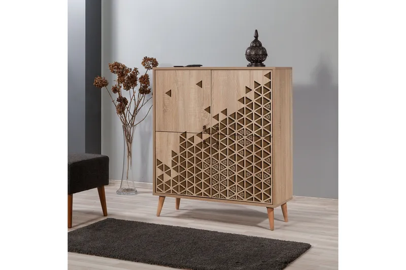 Brokind Oppbevaringsskap 111 cm - Brun/Lysebrun - Oppbevaring - Skap - Oppbevaringsskap