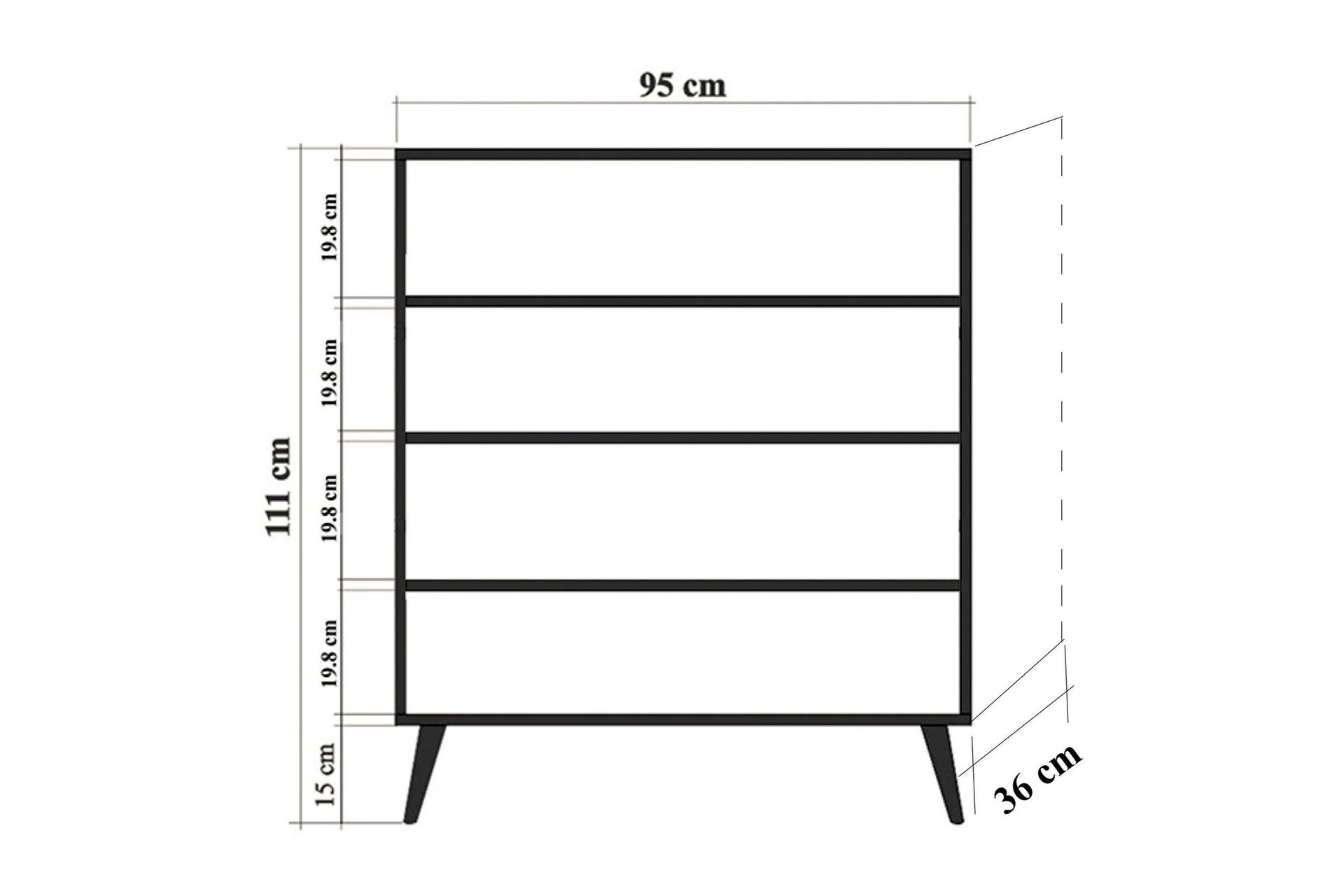 Brokind Oppbevaringsskap 111 cm - Brun/Rød - Oppbevaring - Skap - Oppbevaringsskap