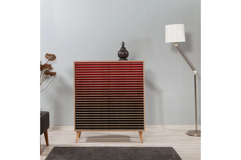Brokind Oppbevaringsskap 111 cm - Brun/Rød - Oppbevaring - Skap - Oppbevaringsskap