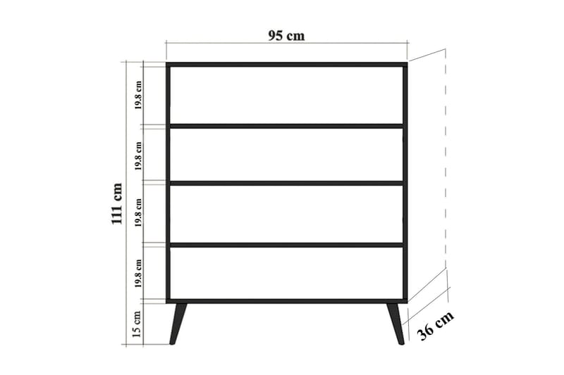Brokind Oppbevaringsskap 111 cm - Flerfarget - Oppbevaring - Skap - Oppbevaringsskap