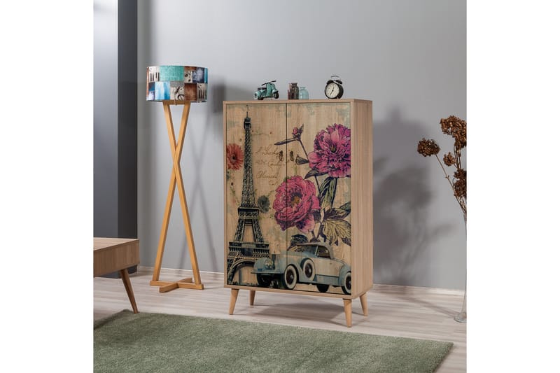 Brokind Oppbevaringsskap 80 cm - Brun/Flerfarget/Svart - Oppbevaring - Skap - Oppbevaringsskap
