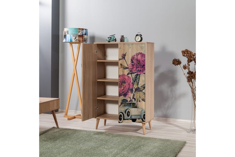 Brokind Oppbevaringsskap 80 cm - Brun/Flerfarget/Svart - Oppbevaring - Skap - Oppbevaringsskap
