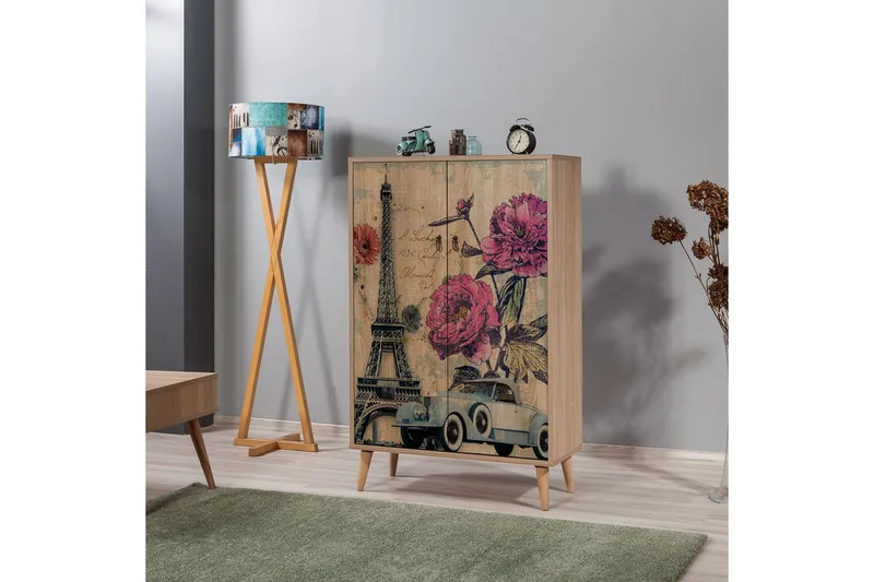 Brokind Oppbevaringsskap 80 cm - Brun/Flerfarget/Svart - Oppbevaring - Skap - Oppbevaringsskap