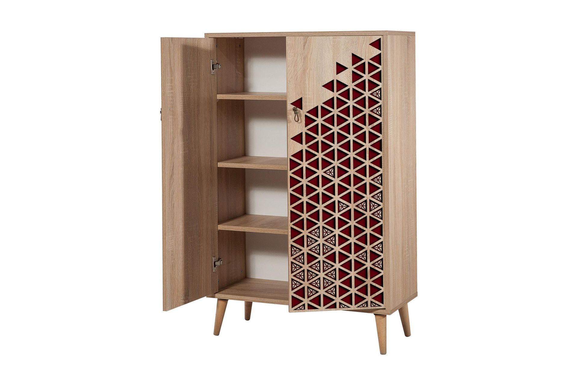 Brokind Oppbevaringsskap 80 cm - Brun/Rød - Oppbevaring - Skap - Oppbevaringsskap