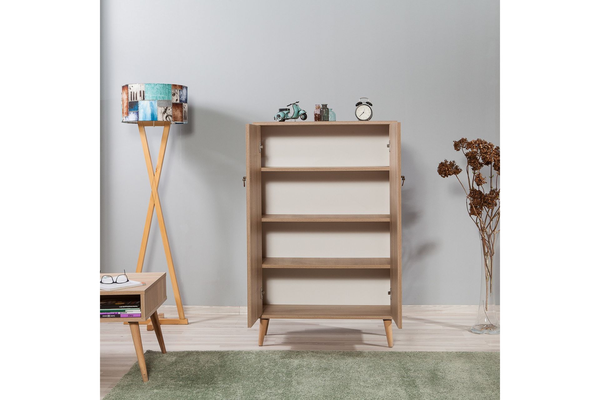 Brokind Oppbevaringsskap 80 cm - Brun/Rød - Oppbevaring - Skap - Oppbevaringsskap