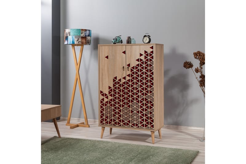 Brokind Oppbevaringsskap 80 cm - Brun/Rød - Oppbevaring - Skap - Oppbevaringsskap