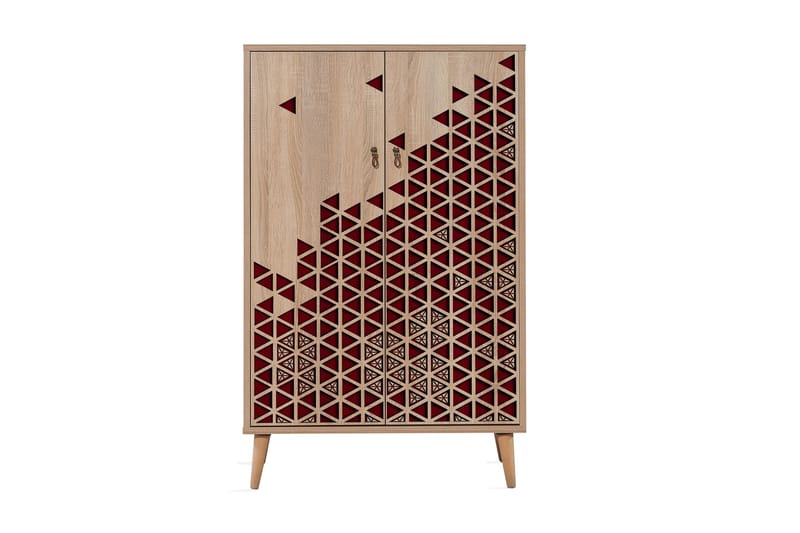 Brokind Oppbevaringsskap 80 cm - Brun/Rød - Oppbevaring - Skap - Oppbevaringsskap